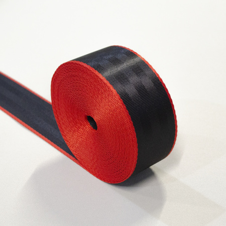 Ремни безопасности Черный с красной полосой 9030_1